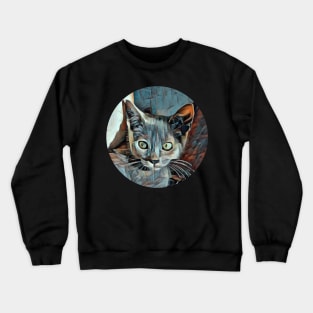 Curious floppy cat Crewneck Sweatshirt